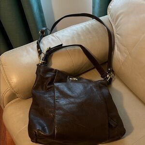 Coach dark Brown Leather Shoulder or crossbody Bag